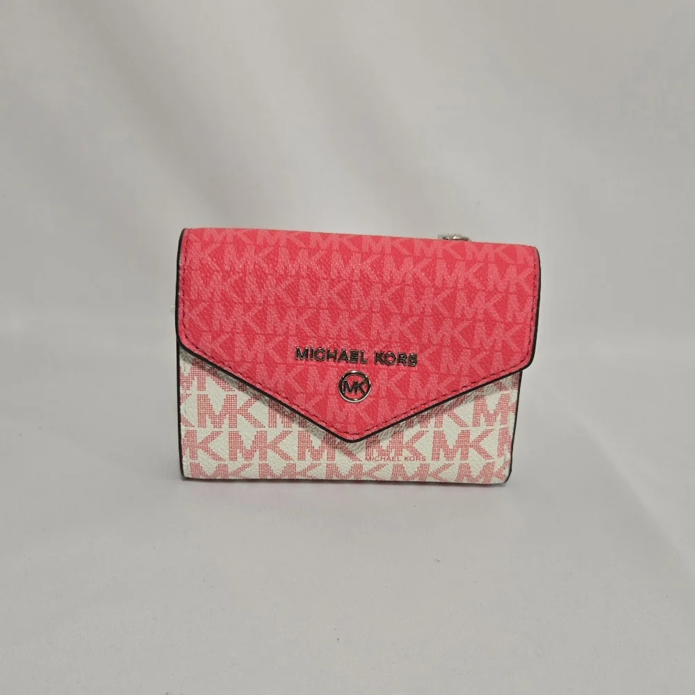Michael Michael Kors Jet Set Charm Geran Multi MD ENV Trifold Leather Wallet
